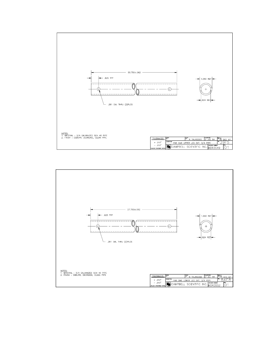 Campbell Scientific CM10K CM6 / CM10 Tripod Kit User Manual | Page 7 / 12