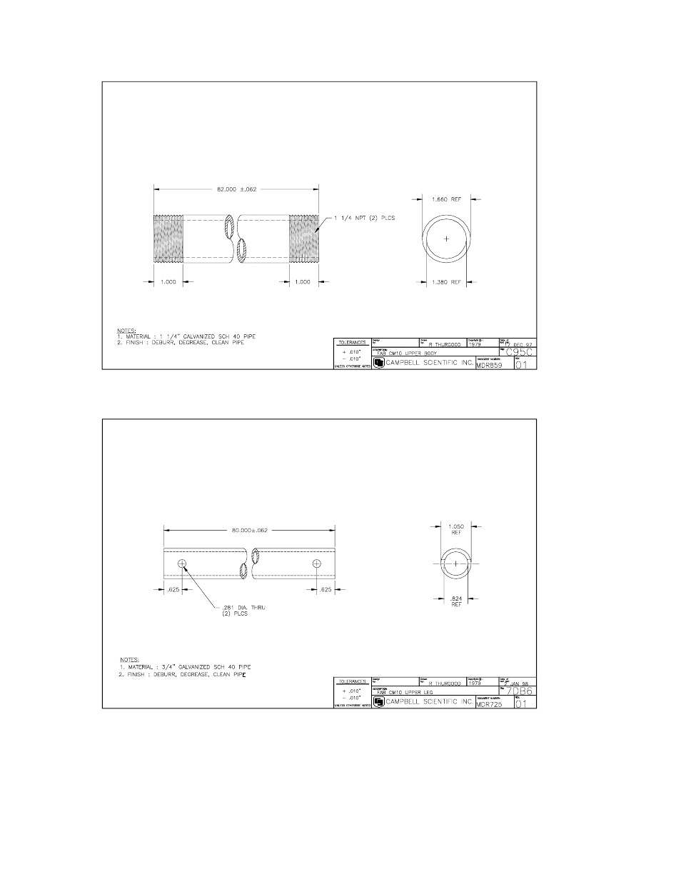 Campbell Scientific CM10K CM6 / CM10 Tripod Kit User Manual | Page 8 / 12