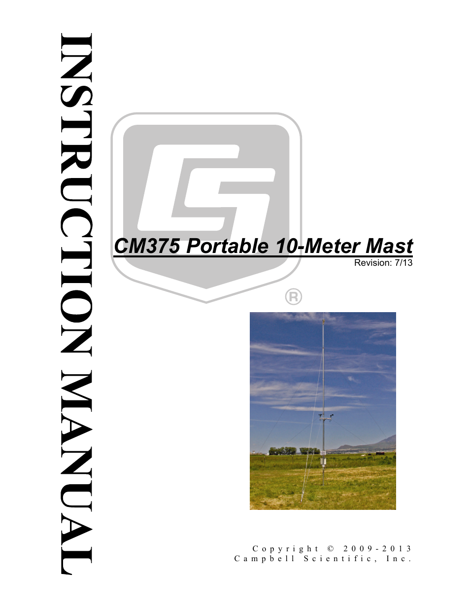 Campbell Scientific CM375 Portable 10-Meter Mast User Manual | 28 pages