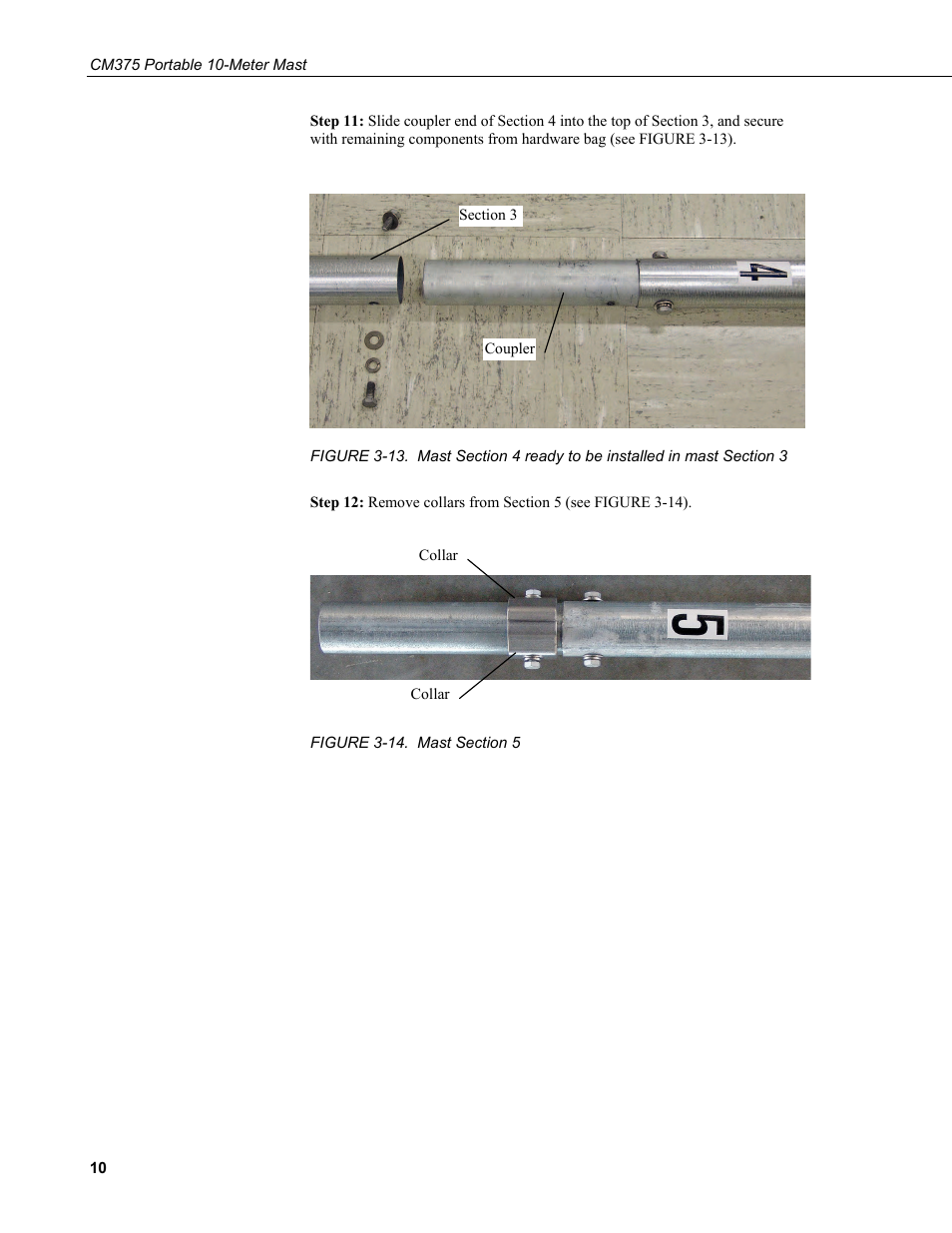 14. mast, Section | Campbell Scientific CM375 Portable 10-Meter Mast User Manual | Page 16 / 28