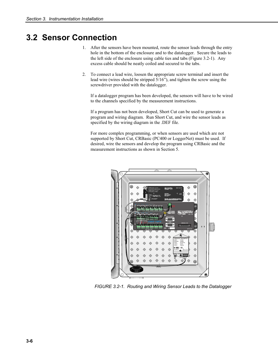 2 sensor connection | Campbell Scientific CM6/CM10 Tripod Weather Station Installation User Manual | Page 30 / 68