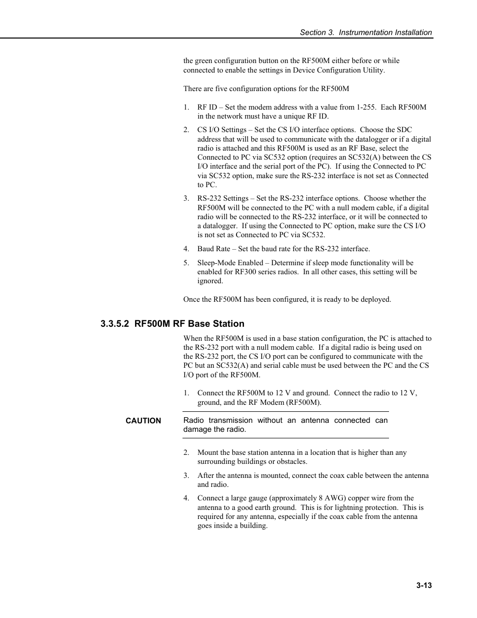 2 rf500m rf base station | Campbell Scientific CM6/CM10 Tripod Weather Station Installation User Manual | Page 37 / 68