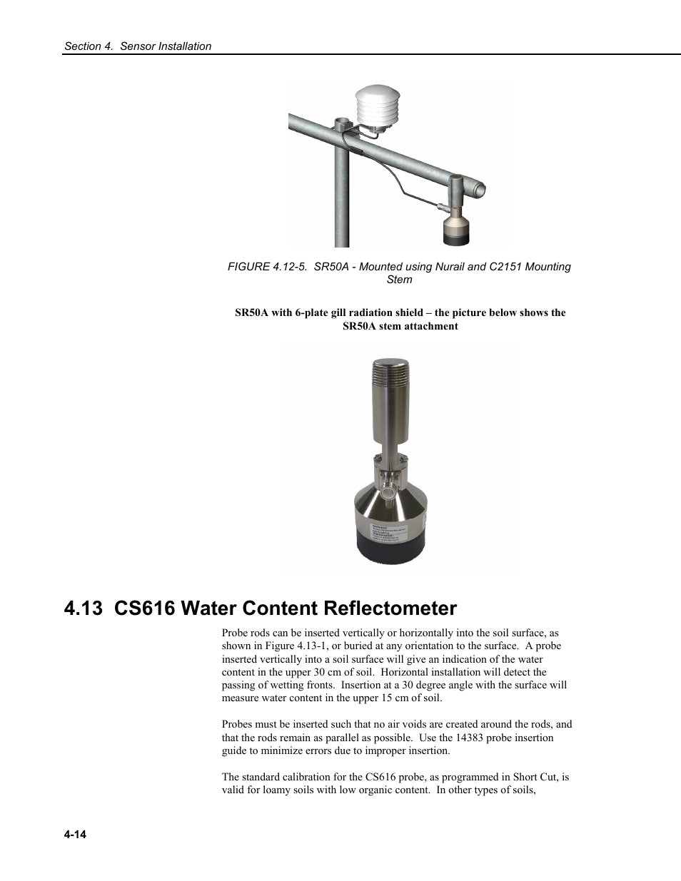 13 cs616 water content reflectometer | Campbell Scientific CM6/CM10 Tripod Weather Station Installation User Manual | Page 54 / 68