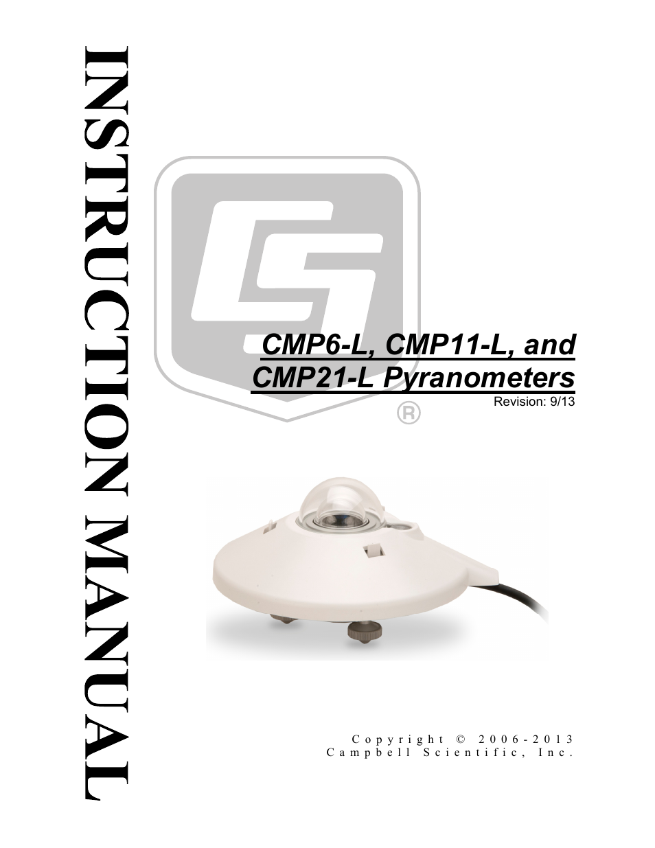 Campbell Scientific CMP6-L, CMP11-L, and CMP21-L Pyranometers User Manual | 42 pages