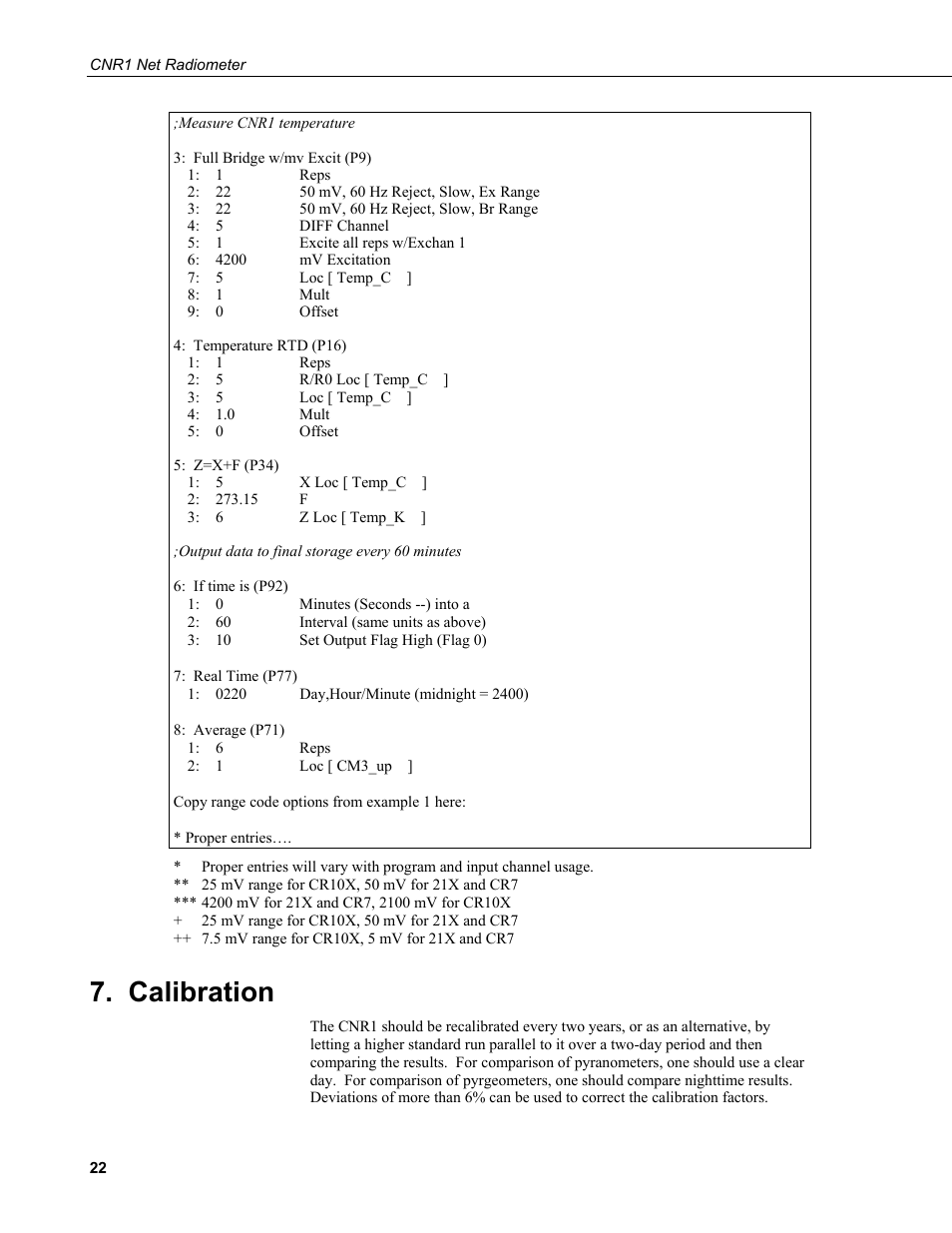Calibration | Campbell Scientific CNR1 Net Radiometer User Manual | Page 26 / 40