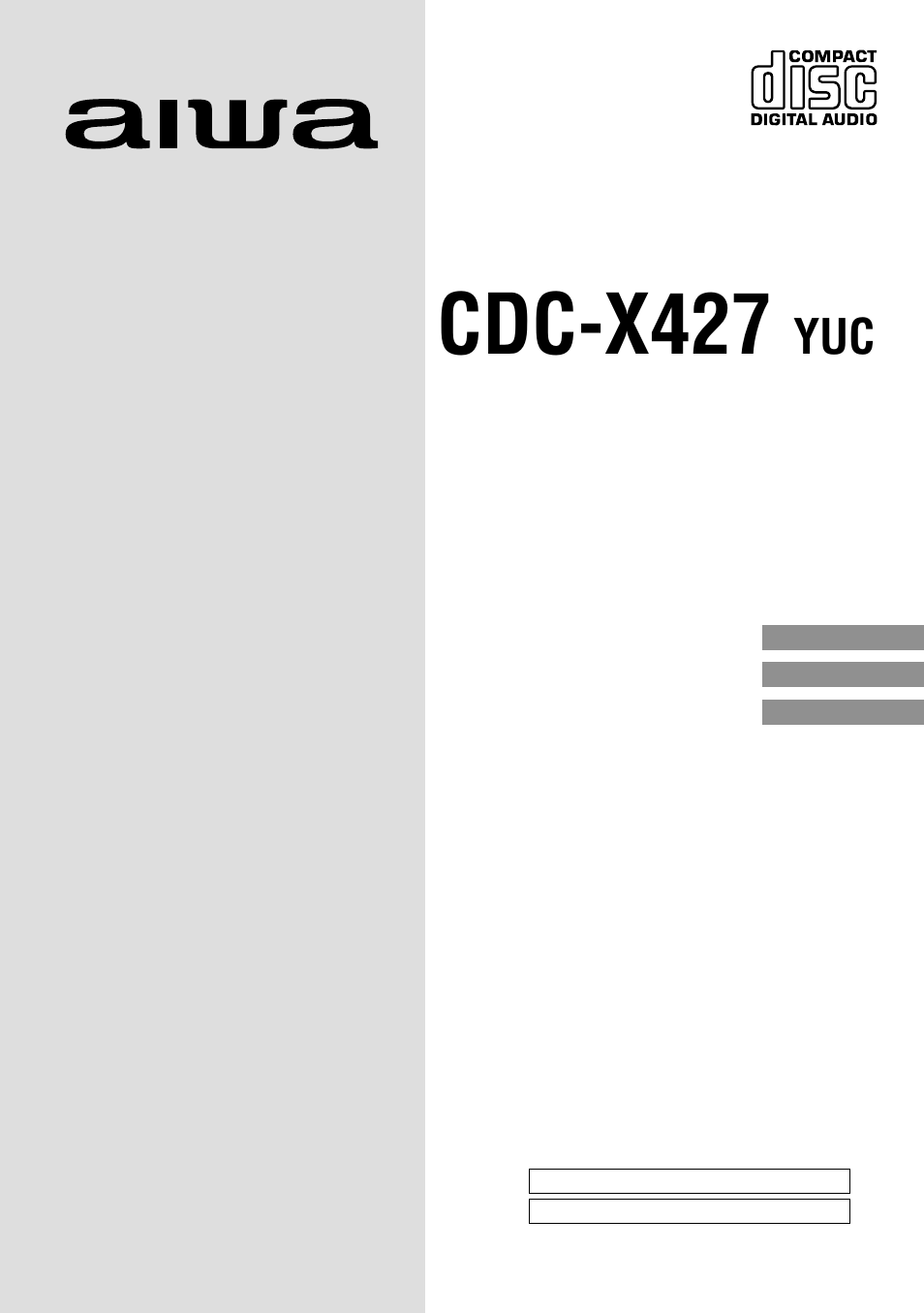 Aiwa CDC-X427 User Manual | 9 pages