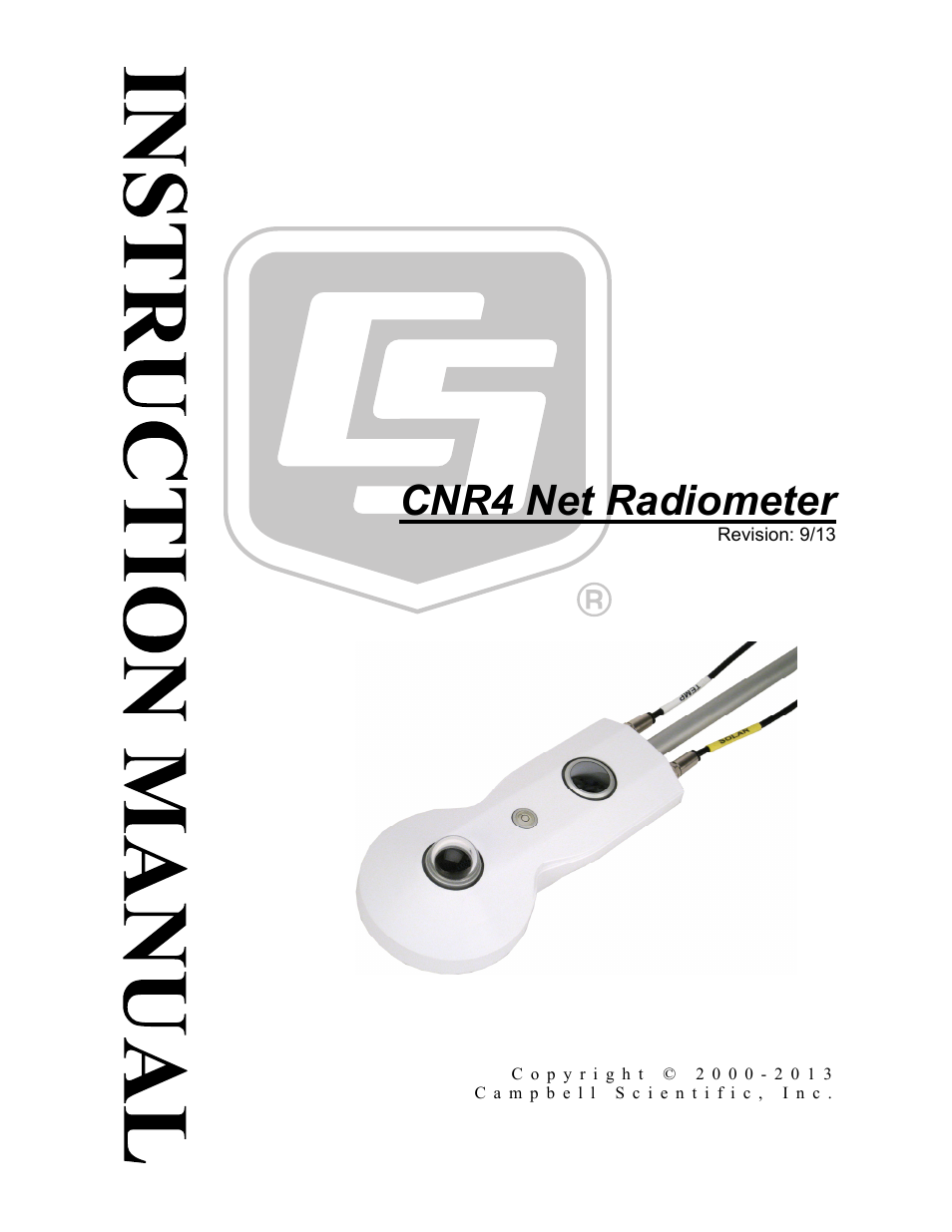 Campbell Scientific CNR4 Net Radiometer User Manual | 64 pages