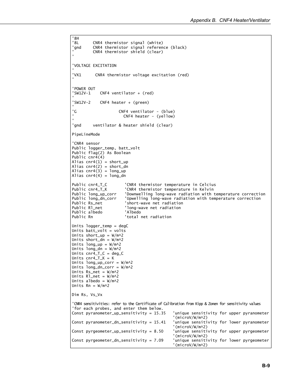 Campbell Scientific CNR4 Net Radiometer User Manual | Page 55 / 64
