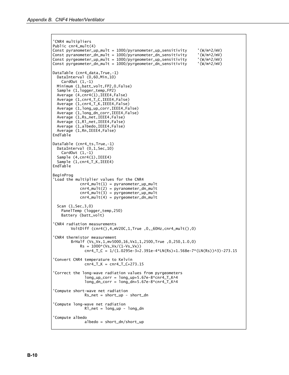 Campbell Scientific CNR4 Net Radiometer User Manual | Page 56 / 64