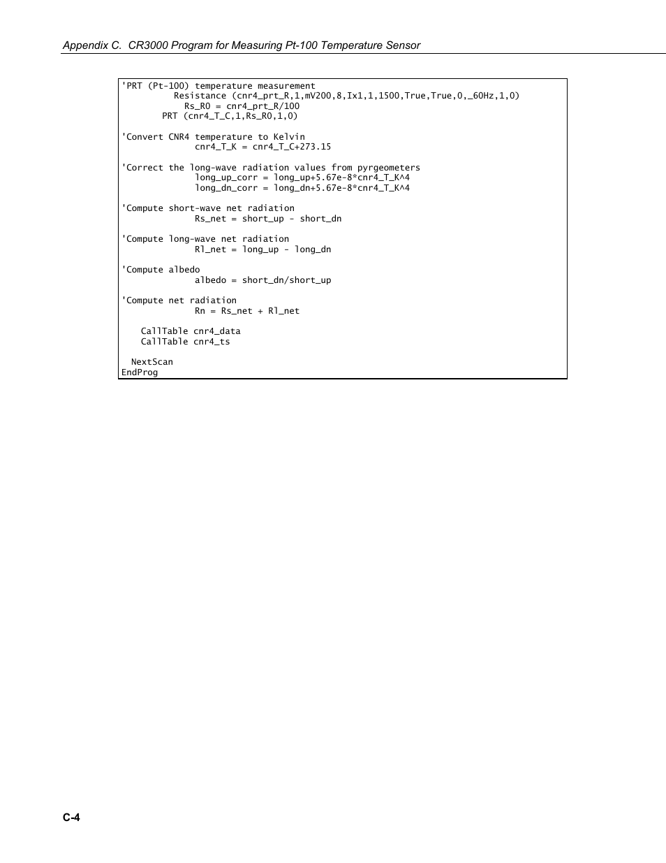 Campbell Scientific CNR4 Net Radiometer User Manual | Page 62 / 64