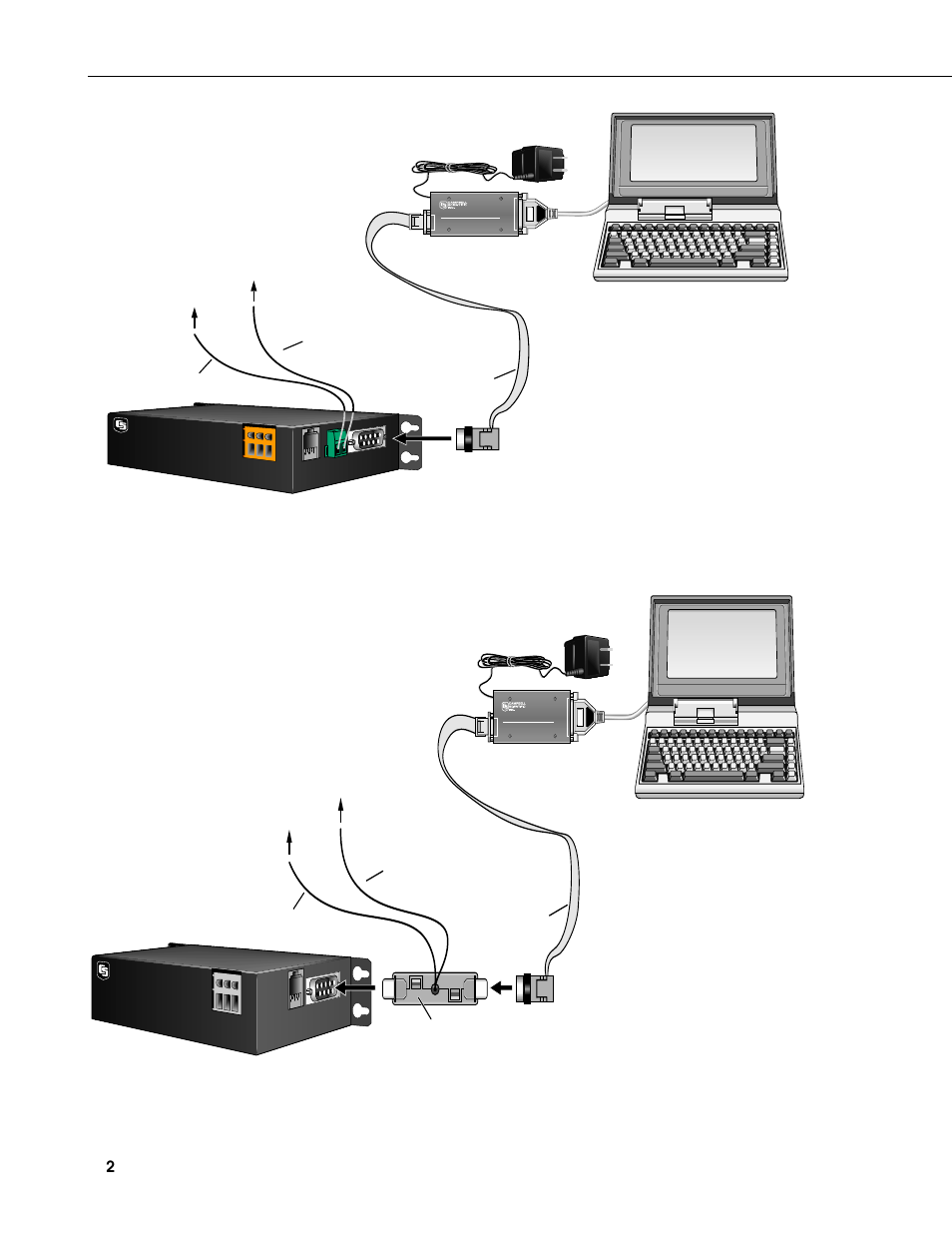 C cable ed lac adaptor, Figure a-1. com200 to computer connection, A ac a a a | C cable ed lac | Campbell Scientific COM200 Telephone Modem User Manual | Page 16 / 28