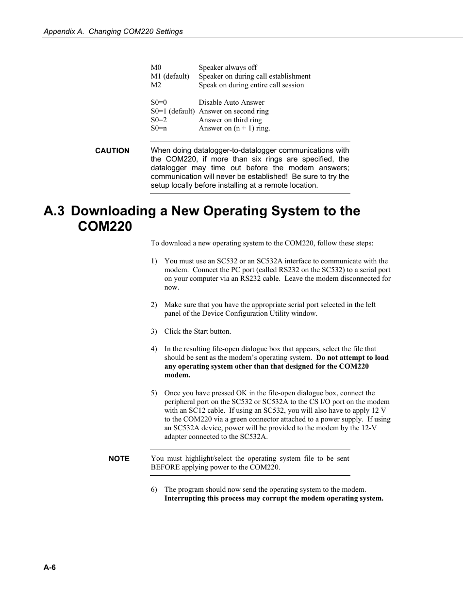 Campbell Scientific COM220 56k Phone Modem User Manual | Page 26 / 42