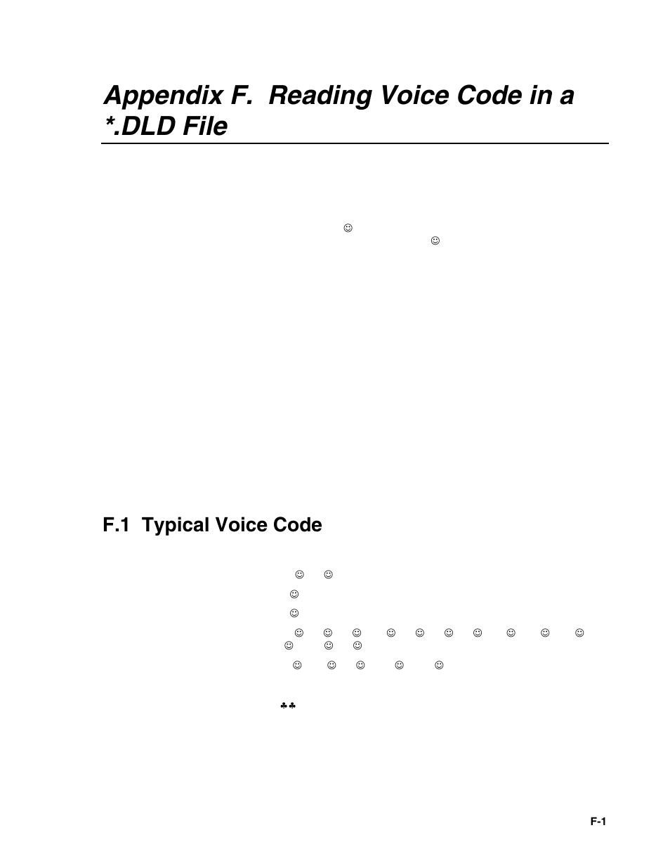 Appendix f. reading voice code in a *.dld file, F.1 typical voice code | Campbell Scientific COM310 Voice Communications Modem User Manual | Page 45 / 56