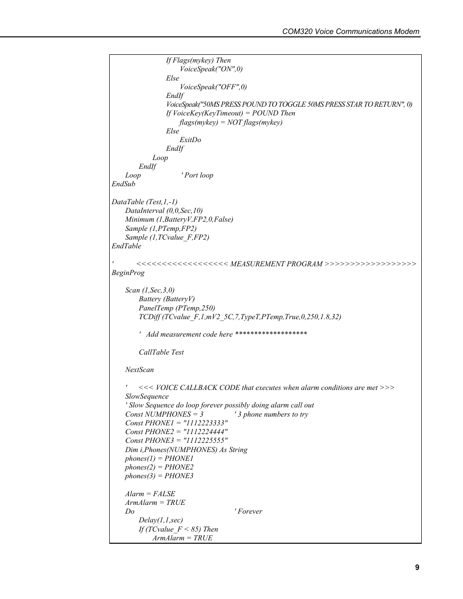 Campbell Scientific COM320 Voice Communications Modem User Manual | Page 15 / 50