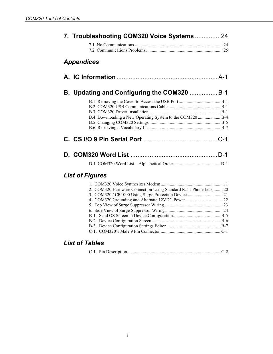 Campbell Scientific COM320 Voice Communications Modem User Manual | Page 6 / 50