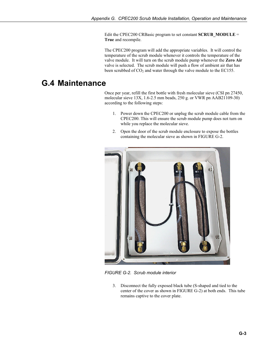 G.4 maintenance | Campbell Scientific CPEC200 Closed-Path Eddy-Covariance System User Manual | Page 101 / 112