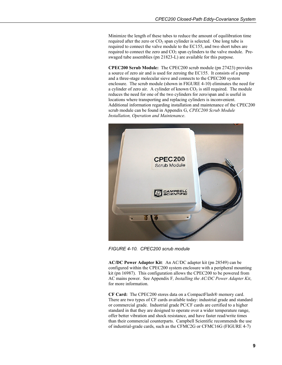 10. cpec200 scrub module | Campbell Scientific CPEC200 Closed-Path Eddy-Covariance System User Manual | Page 19 / 112