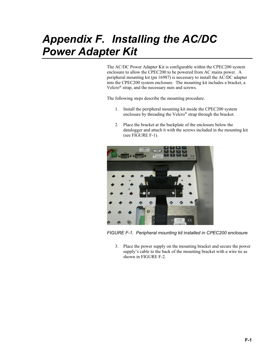 Appendix f. installing the ac/dc power adapter kit, Ee appendix f | Campbell Scientific CPEC200 Closed-Path Eddy-Covariance System User Manual | Page 95 / 112