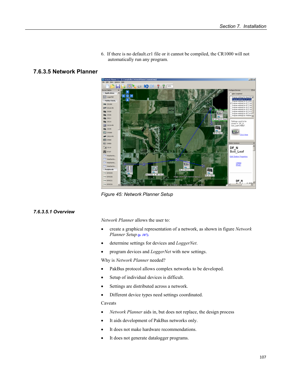 5 network planner, 1 overview, Figure 45: network planner setup | Campbell Scientific CR1000 Measurement and Control System User Manual | Page 107 / 588