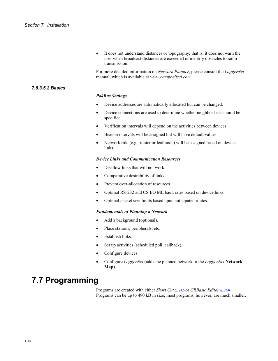 2 basics, 7 programming | Campbell Scientific CR1000 Measurement and Control System User Manual | Page 108 / 588