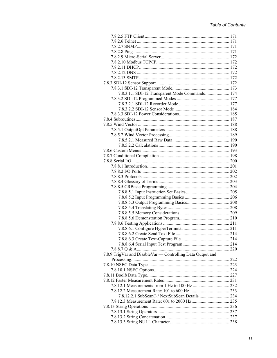 Campbell Scientific CR1000 Measurement and Control System User Manual | Page 11 / 588