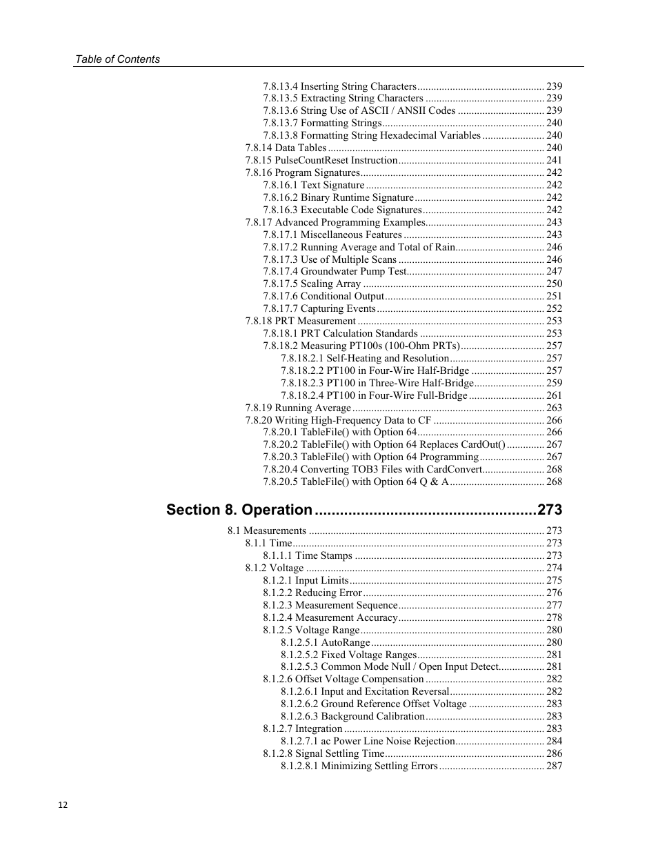 Campbell Scientific CR1000 Measurement and Control System User Manual | Page 12 / 588