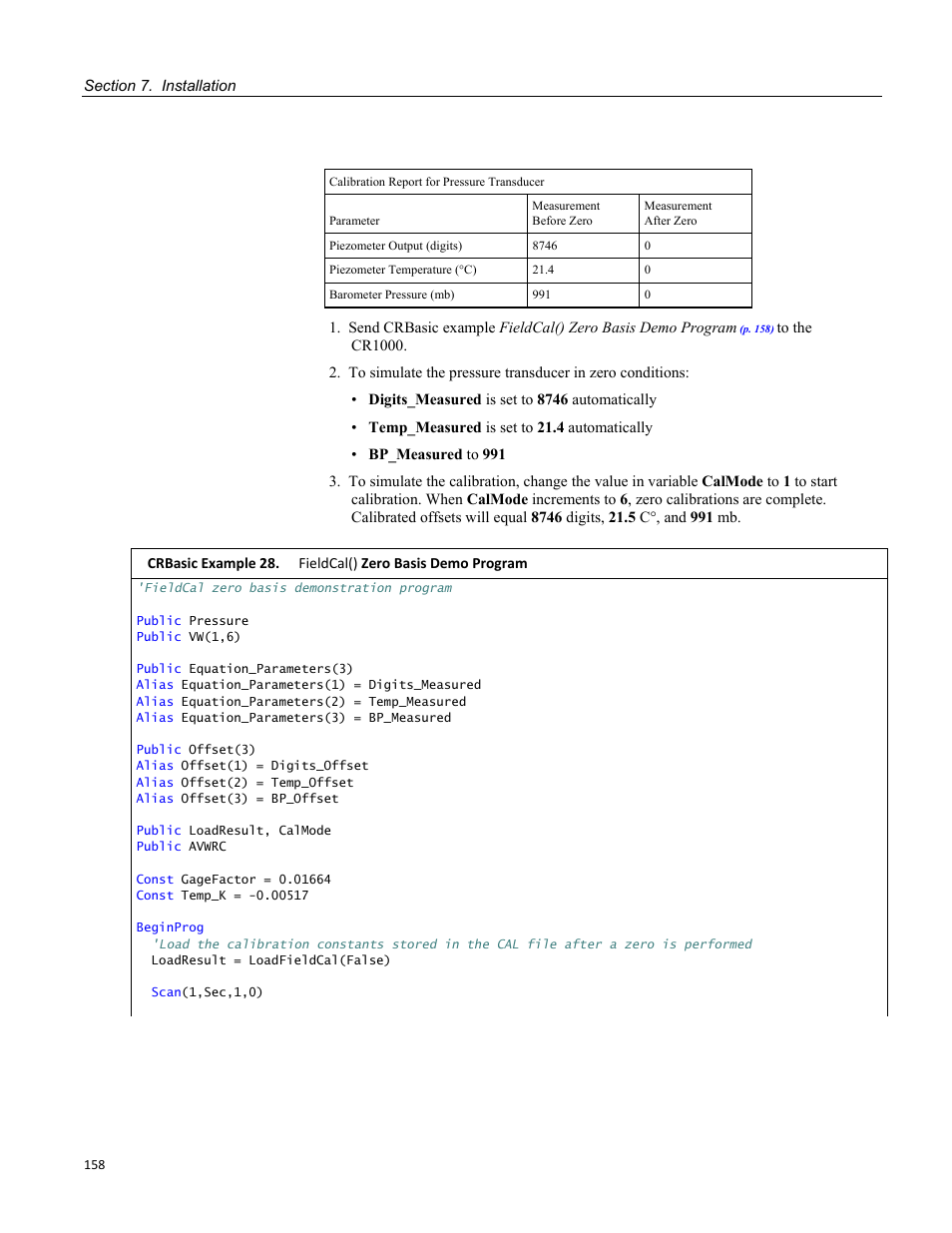 Campbell Scientific CR1000 Measurement and Control System User Manual | Page 158 / 588