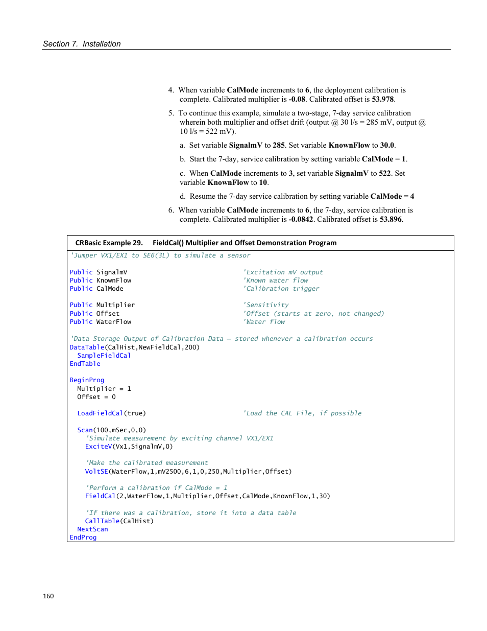 Program | Campbell Scientific CR1000 Measurement and Control System User Manual | Page 160 / 588