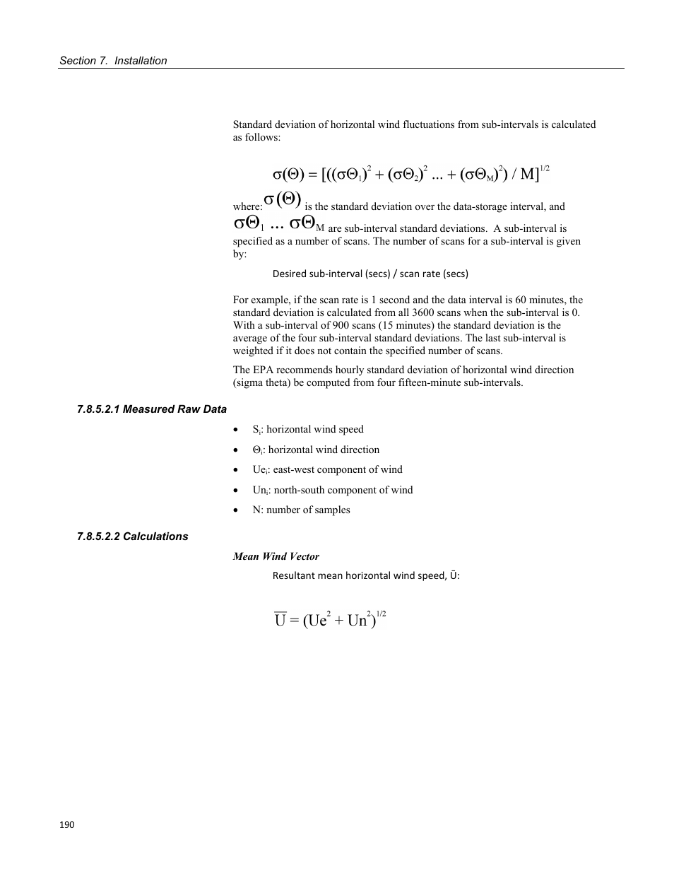 1 measured raw data, 2 calculations | Campbell Scientific CR1000 Measurement and Control System User Manual | Page 190 / 588