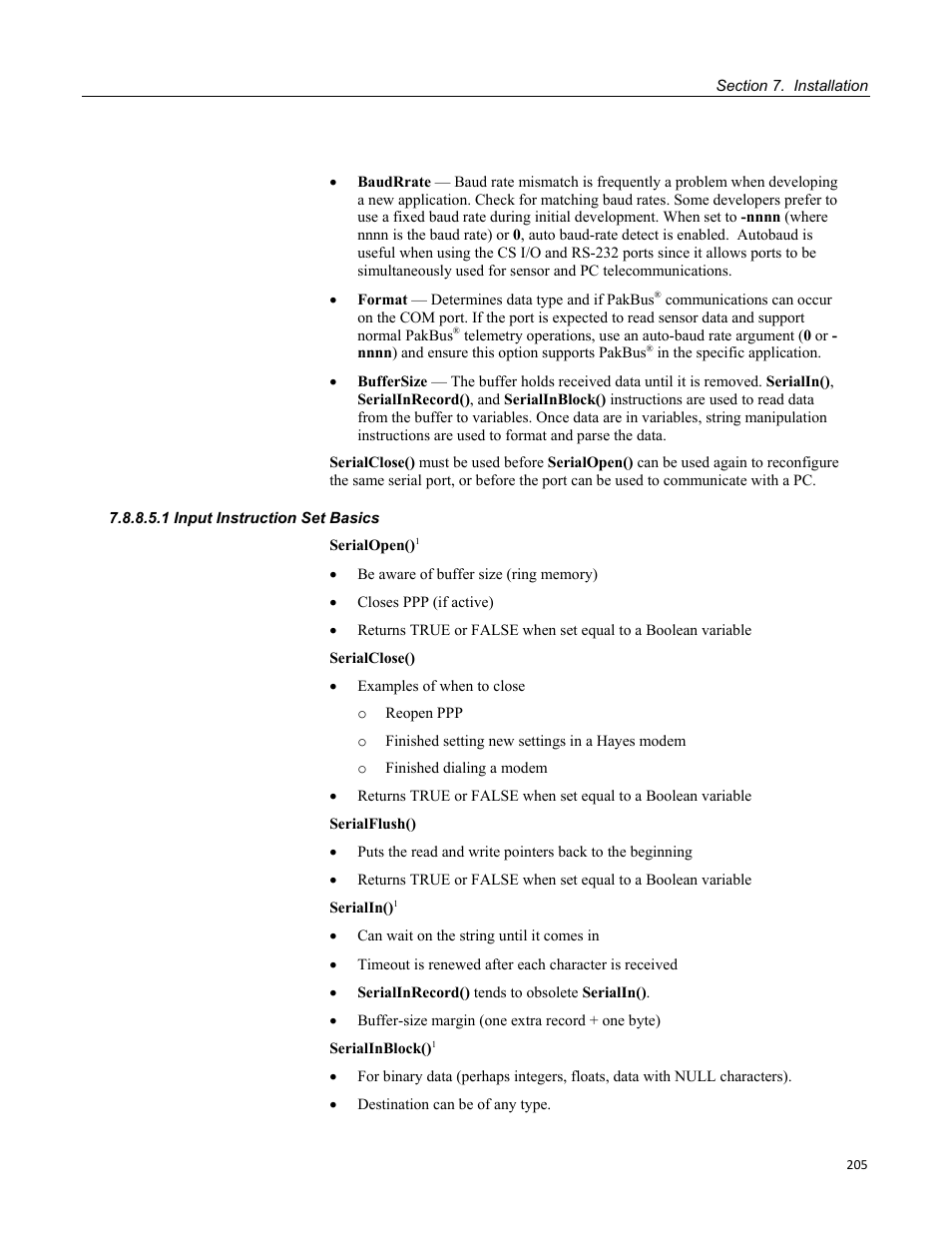 1 input instruction set basics | Campbell Scientific CR1000 Measurement and Control System User Manual | Page 205 / 588