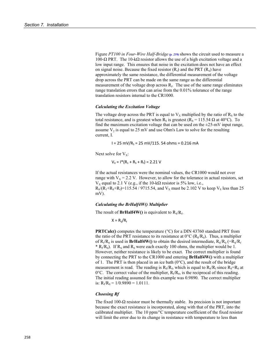 Campbell Scientific CR1000 Measurement and Control System User Manual | Page 258 / 588