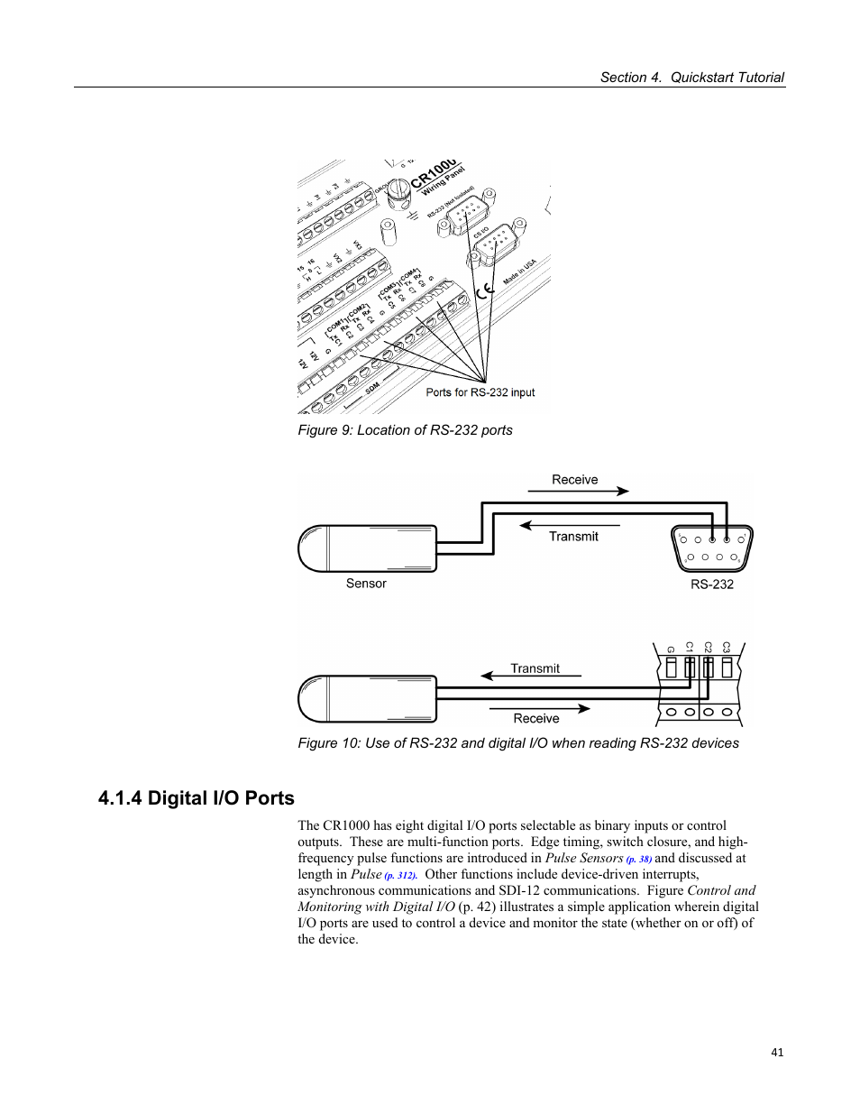 4 digital i/o ports | Campbell Scientific CR1000 Measurement and Control System User Manual | Page 41 / 588