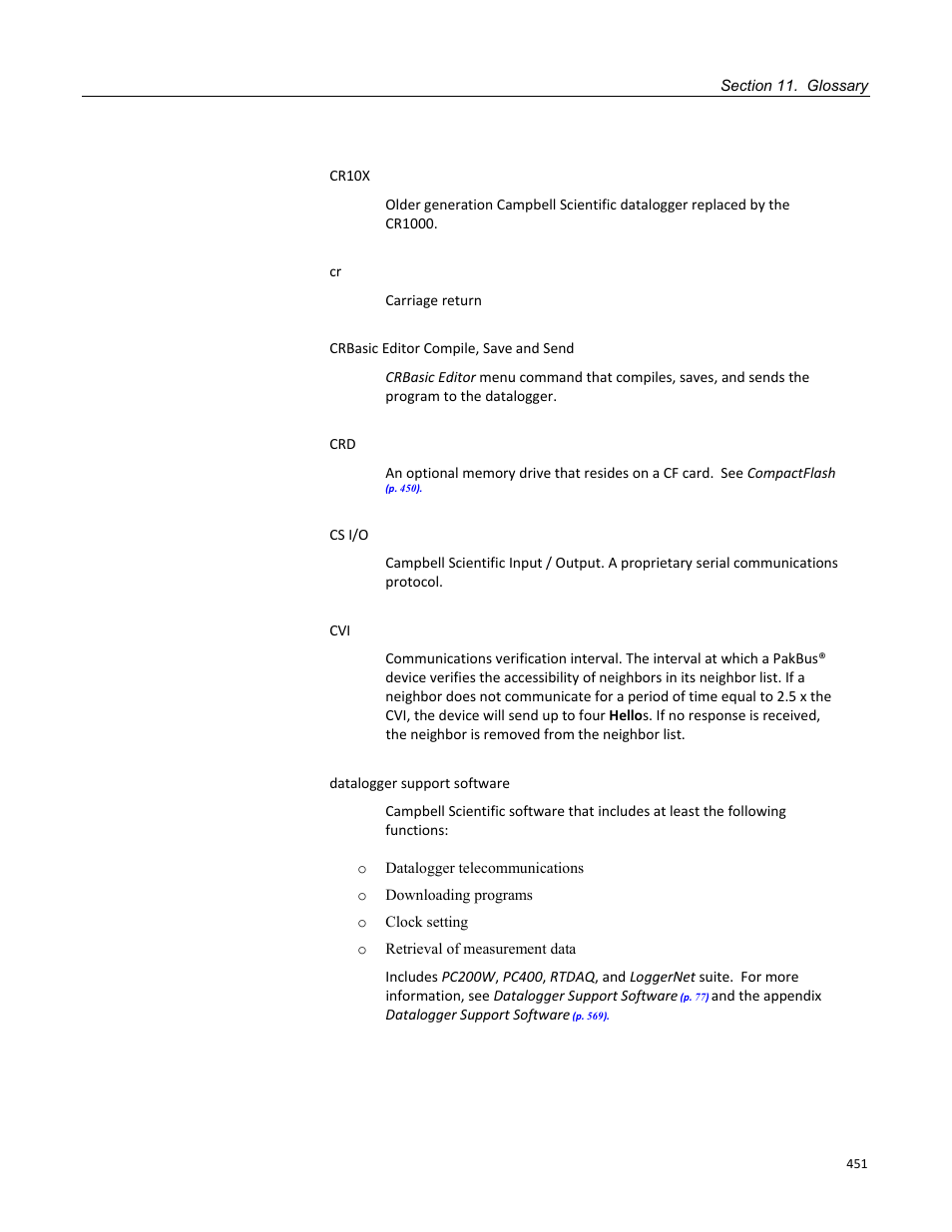 Campbell Scientific CR1000 Measurement and Control System User Manual | Page 451 / 588