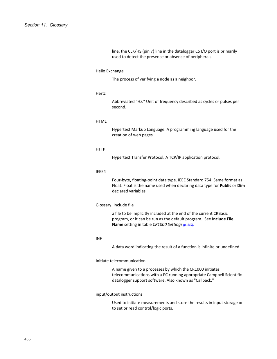 Campbell Scientific CR1000 Measurement and Control System User Manual | Page 456 / 588