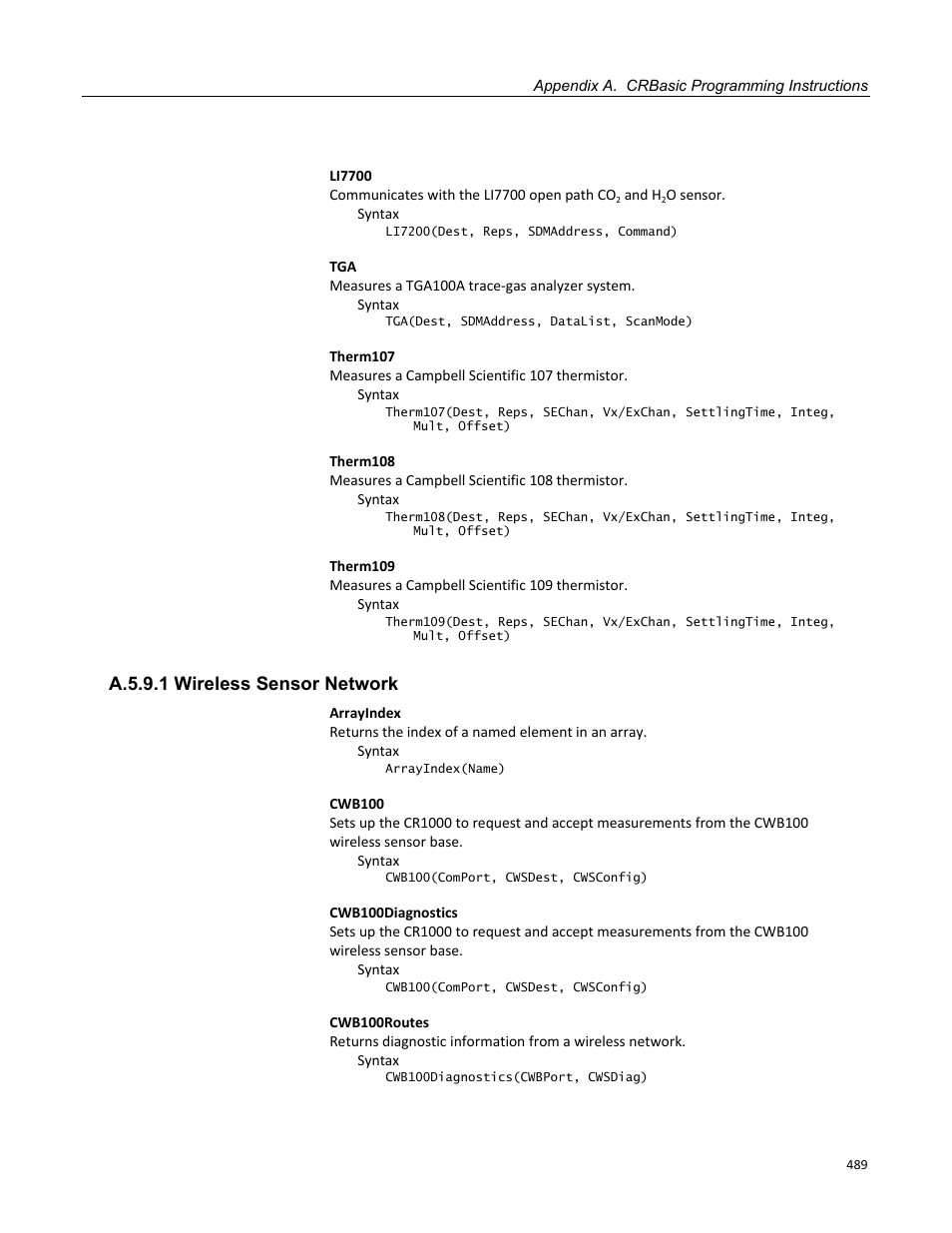 A.5.9.1 wireless sensor network | Campbell Scientific CR1000 Measurement and Control System User Manual | Page 489 / 588