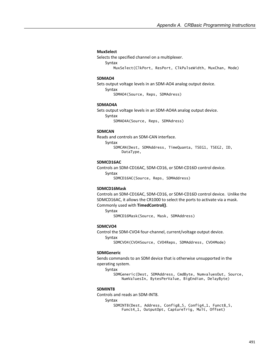 Campbell Scientific CR1000 Measurement and Control System User Manual | Page 491 / 588