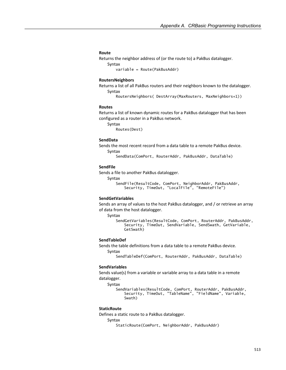 Campbell Scientific CR1000 Measurement and Control System User Manual | Page 513 / 588