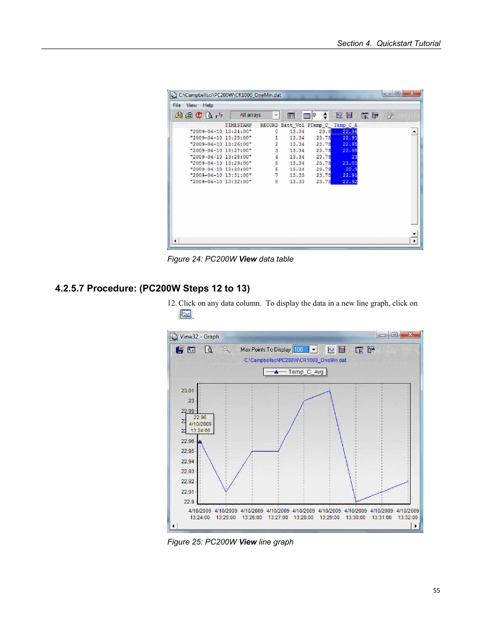 7 procedure: (pc200w steps 12 to 13) | Campbell Scientific CR1000 Measurement and Control System User Manual | Page 55 / 588