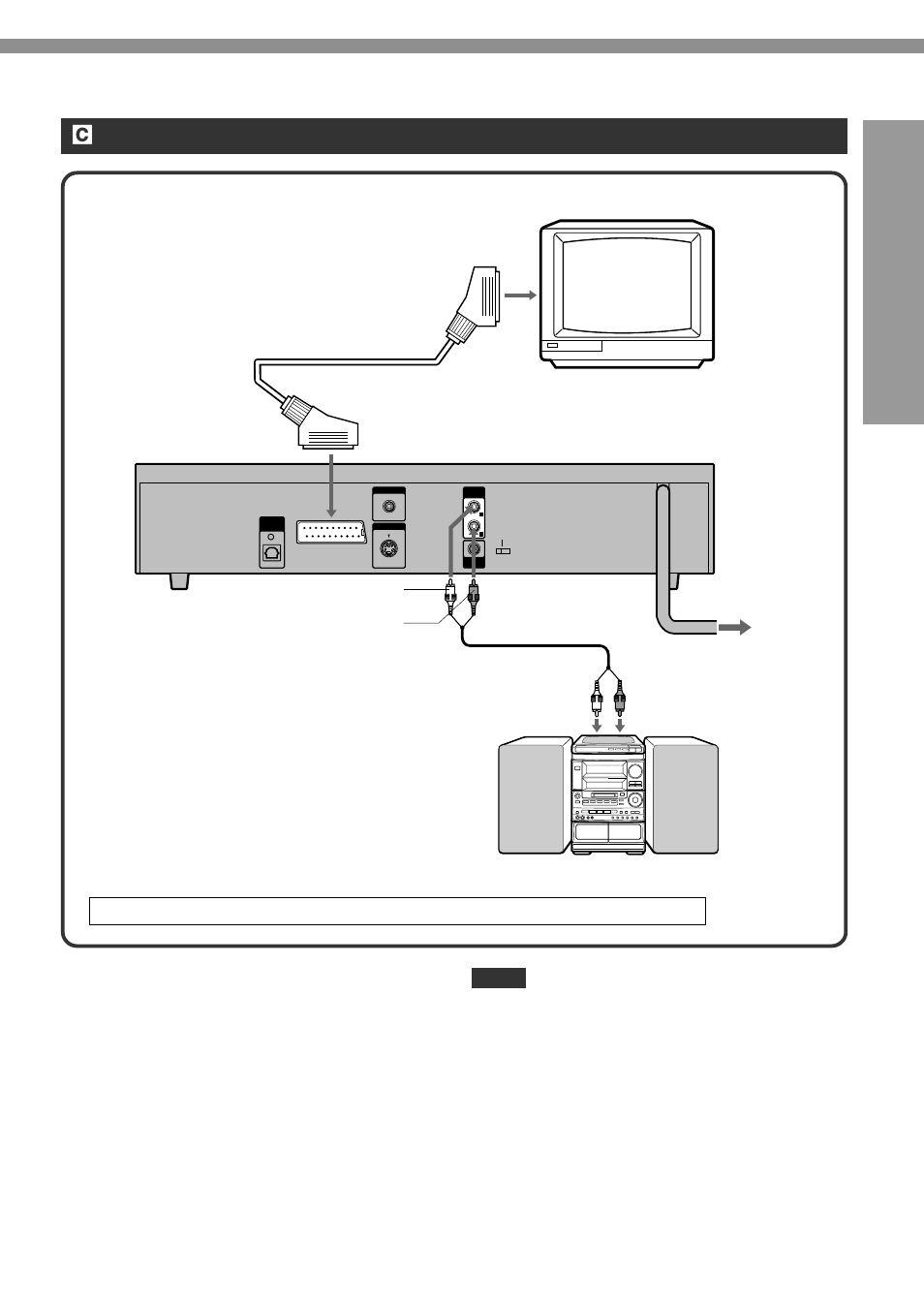 C connecting to a tv set and an audio system, Prep ara tions, Set the setup menu correctly after connecting | Aiwa XD-DV370 User Manual | Page 13 / 50