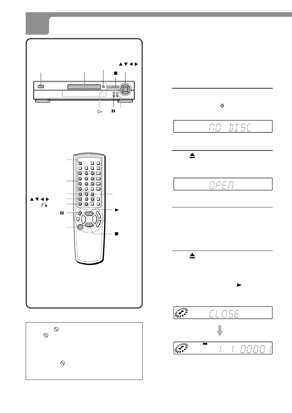 Playback, Press power, Press z open / close | Load a disc | Aiwa XD-DV370 User Manual | Page 20 / 50