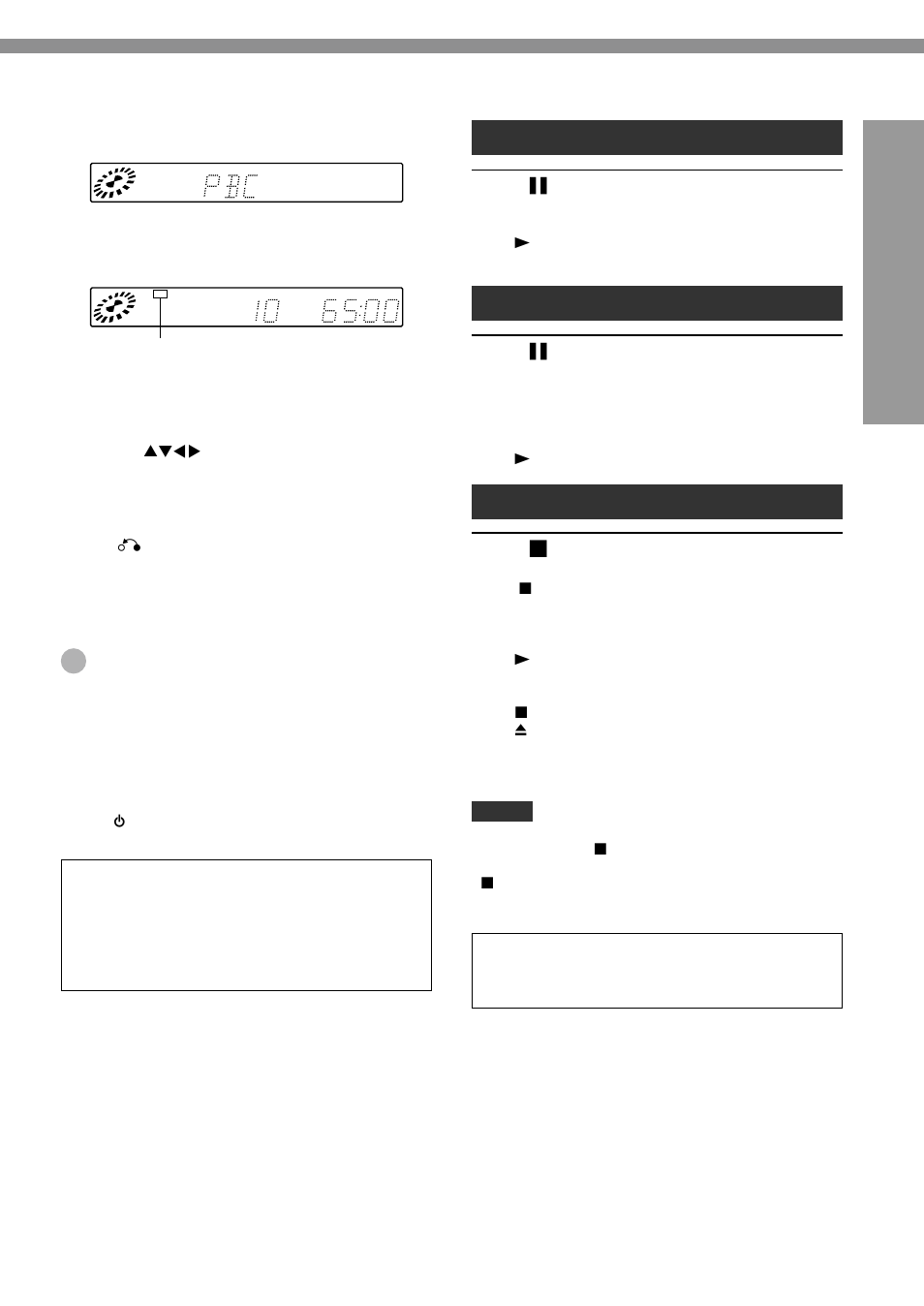 Still (pause) press a during playback, Stopping playback press s, Tips | Basic opera tions | Aiwa XD-DV370 User Manual | Page 21 / 50