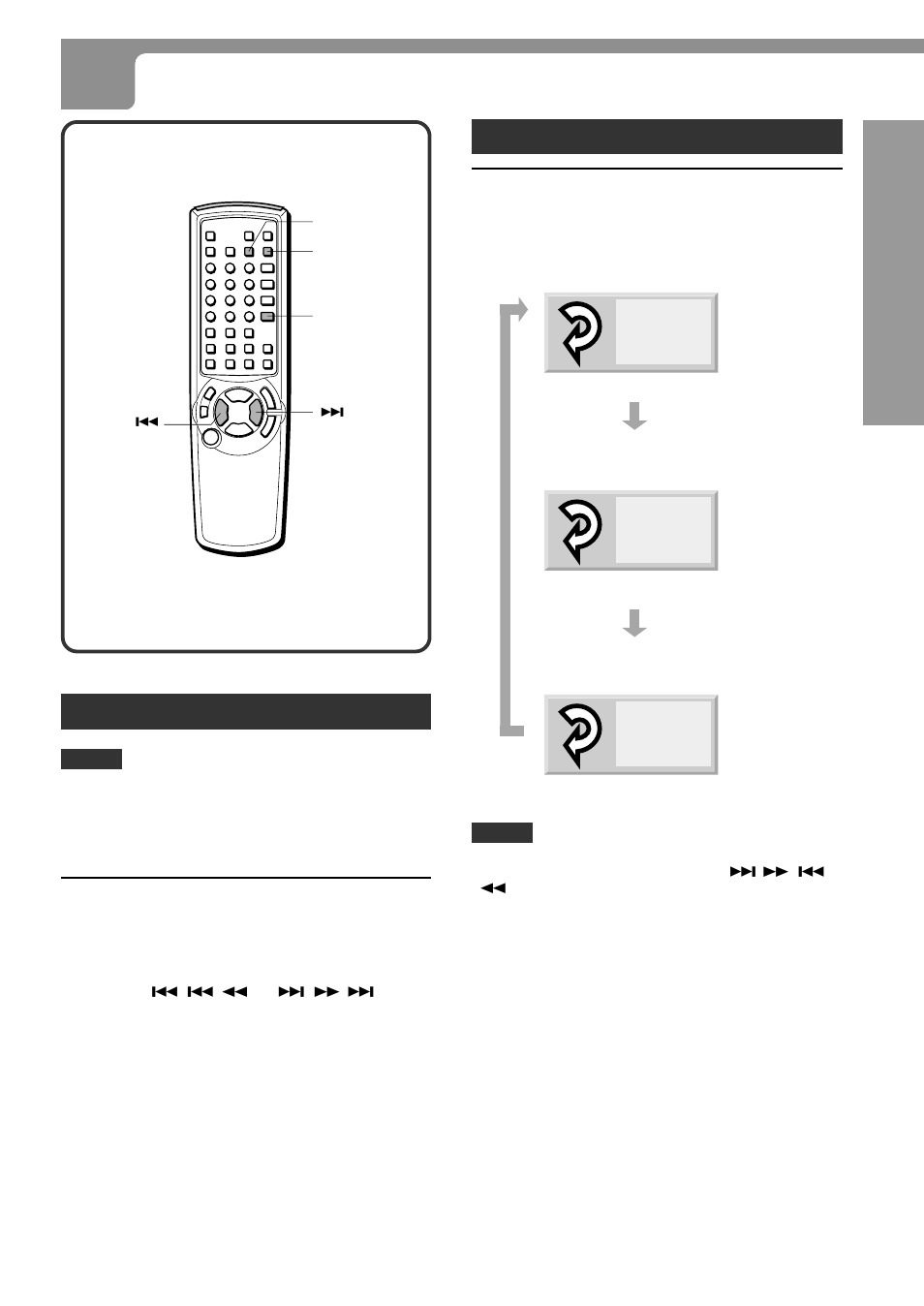 Random and repeat playback, Repeat playback (dvd) press repeat during playback, Chapt title off | Random playback (karaoke dvd/cd ), Press random either while playing or when stopped | Aiwa XD-DV370 User Manual | Page 29 / 50