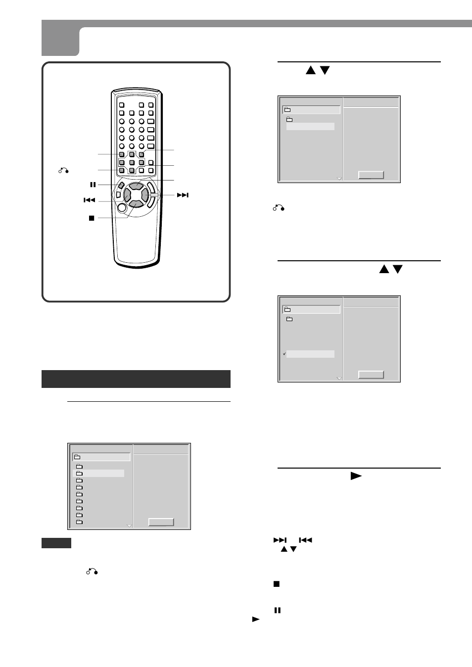 Playing back an mp3 disc (continued), Playing back with mp3, Load an mp3 disc | Press enter or c | Aiwa XD-DV370 User Manual | Page 36 / 50