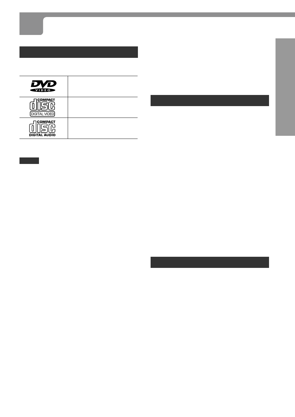 Before use, Supported disc formats, Disc-related terms | Types of video cds | Aiwa XD-DV370 User Manual | Page 5 / 50