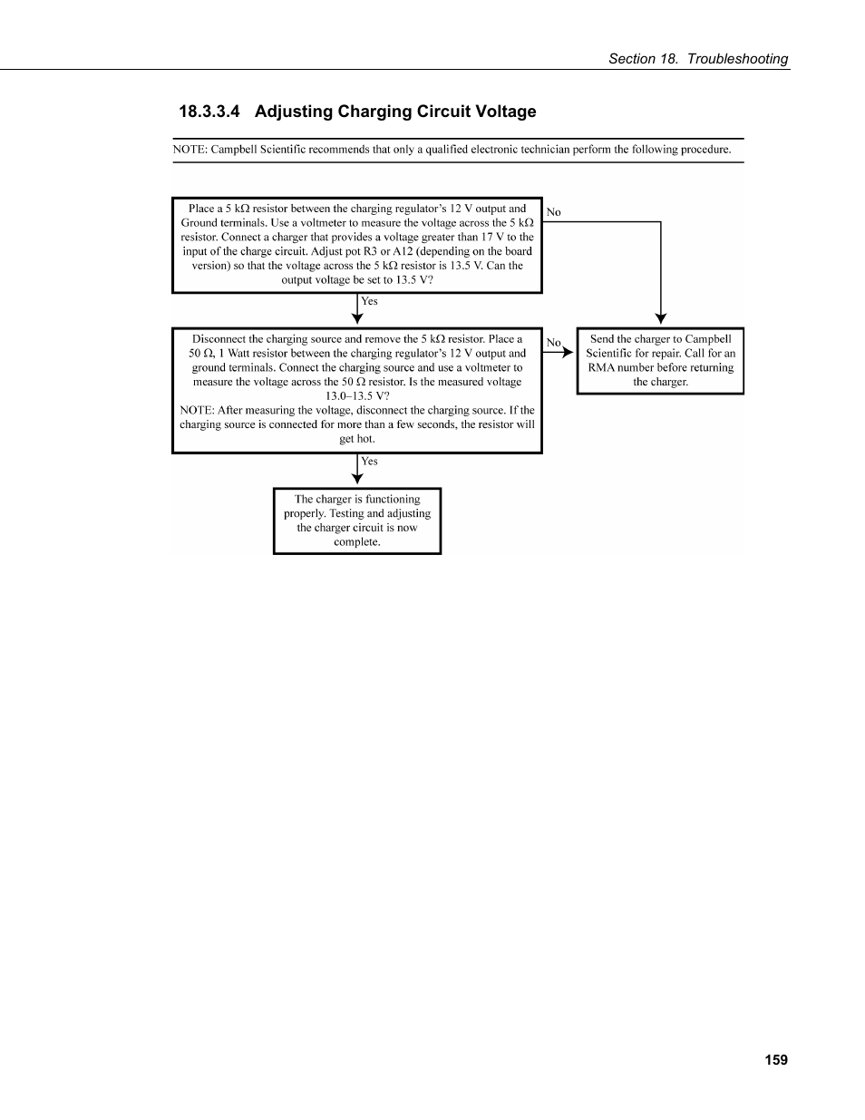 4 adjusting charging circuit voltage | Campbell Scientific CR200/CR200X-series Dataloggers User Manual | Page 171 / 208