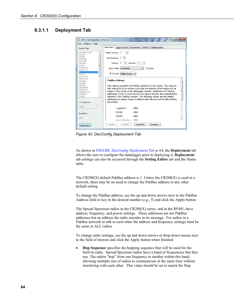 1 deployment tab, Figure 42: devconfig deployment tab | Campbell Scientific CR200/CR200X-series Dataloggers User Manual | Page 76 / 208