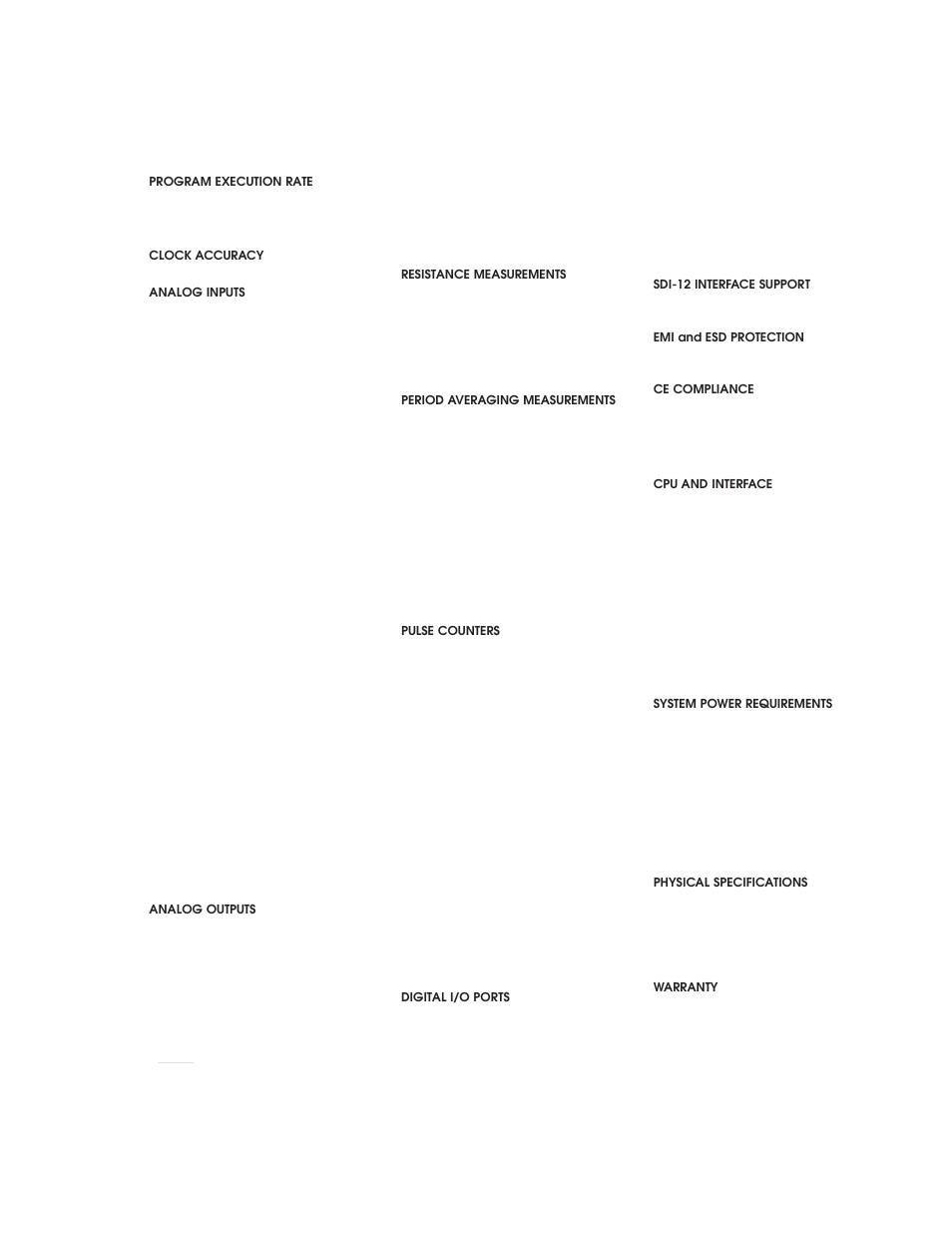 Ov7. specifications, Cr23x micrologger overview ov-23 | Campbell Scientific CR23X Micrologger User Manual | Page 33 / 374