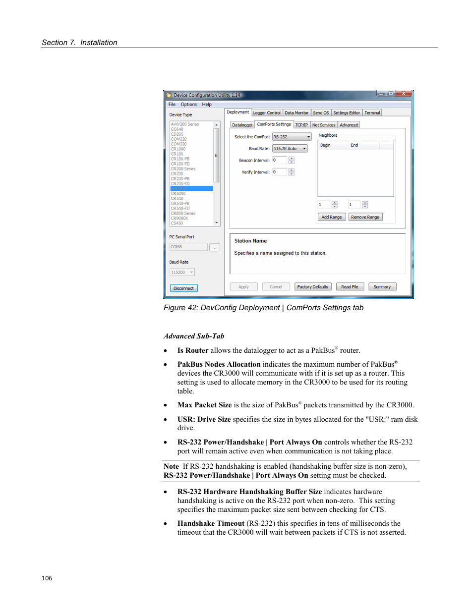 Campbell Scientific CR3000 Micrologger User Manual | Page 106 / 590