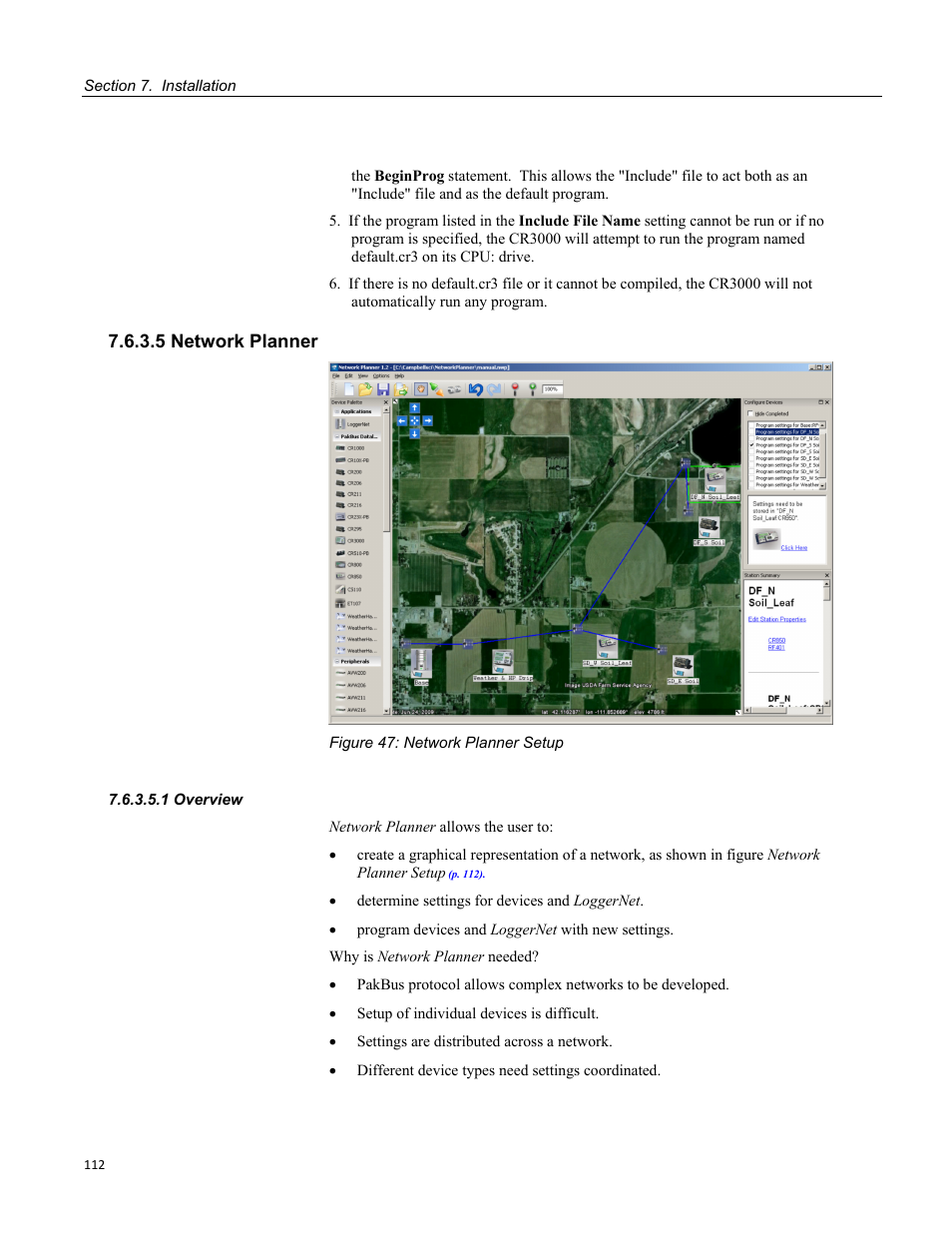 5 network planner, 1 overview, Figure 47: network planner setup | Campbell Scientific CR3000 Micrologger User Manual | Page 112 / 590