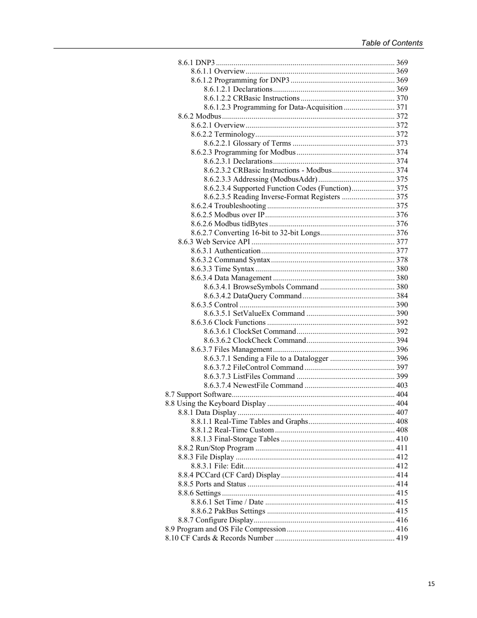 Campbell Scientific CR3000 Micrologger User Manual | Page 15 / 590